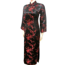 Load image into Gallery viewer, Long Sleeve Brocade Traditional Cheongsam Floral Chinese Dress
