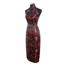 Muatkan imej ke dalam penonton Galeri, Backless Brocade Cheongsam Paisley Pattern Chinese Dress Evening Gown
