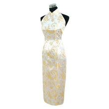 Load image into Gallery viewer, Backless Brocade Cheongsam Paisley Pattern Chinese Dress Evening Gown
