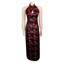 Muatkan imej ke dalam penonton Galeri, Backless Brocade Cheongsam Tulip Pattern Chinese Dress
