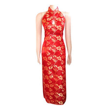 Load image into Gallery viewer, Backless Brocade Cheongsam Tulip Pattern Chinese Dress
