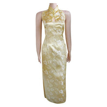 Load image into Gallery viewer, Backless Brocade Cheongsam Tulip Pattern Chinese Dress
