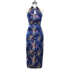 Load image into Gallery viewer, Backless Brocade Dragon &amp; Phoenix Pattern Cheongsam Chinese Dress
