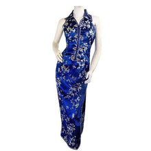 Muatkan imej ke dalam penonton Galeri, V Neck Brocade Cheongsam Floral Chinese Dress With Lapel
