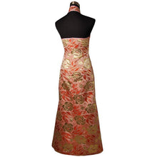 Load image into Gallery viewer, Halter Top Gilding Flowers Pattern Mermaid Chinese Wedding Dress
