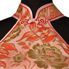 Load image into Gallery viewer, Halter Top Gilding Flowers Pattern Mermaid Chinese Wedding Dress
