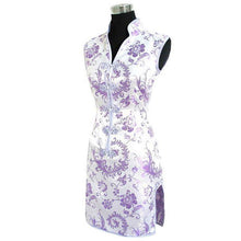 Load image into Gallery viewer, V Neck Paisley Pattern Brocade Cheongsam Chinese Dress
