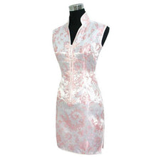 Load image into Gallery viewer, V Neck Paisley Pattern Brocade Cheongsam Chinese Dress
