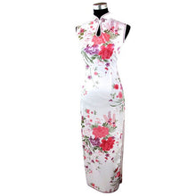 Load image into Gallery viewer, Rayon Cheongsam Floral Chinese Dress Key Hole Neck
