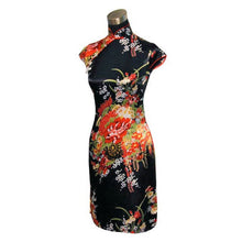 Muatkan imej ke dalam penonton Galeri, Cap Sleeve Rayon Floral Cheongsam Mini Chinese Dress
