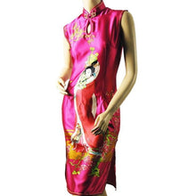 Muatkan imej ke dalam penonton Galeri, Ancient China Lady Portrait Pattern Cheongsam Chinese Dress
