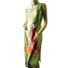 Muatkan imej ke dalam penonton Galeri, Ancient China Lady Portrait Pattern Cheongsam Chinese Dress
