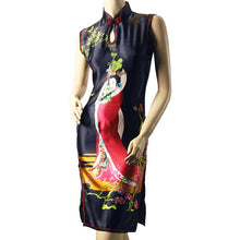 Load image into Gallery viewer, Ancient China Lady Portrait Pattern Cheongsam Chinese Dress
