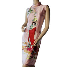 Muatkan imej ke dalam penonton Galeri, Ancient China Lady Portrait Pattern Cheongsam Chinese Dress
