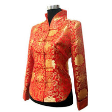 Muatkan imej ke dalam penonton Galeri, Stand Collar Brocade Floral Chinese Jacket with Strap Buttons
