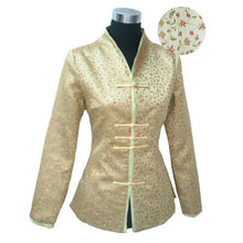 Load image into Gallery viewer, V Neck Floral Brocade Chinese Jacket
