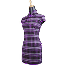 Load image into Gallery viewer, Mandarin Collar Plaids &amp; Checks Cheongsam Top
