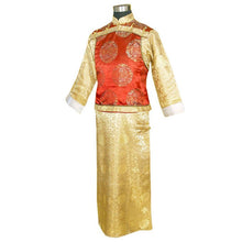 Muatkan imej ke dalam penonton Galeri, Auspicious Pattern Brocade Traditional Chinese Groom Suit
