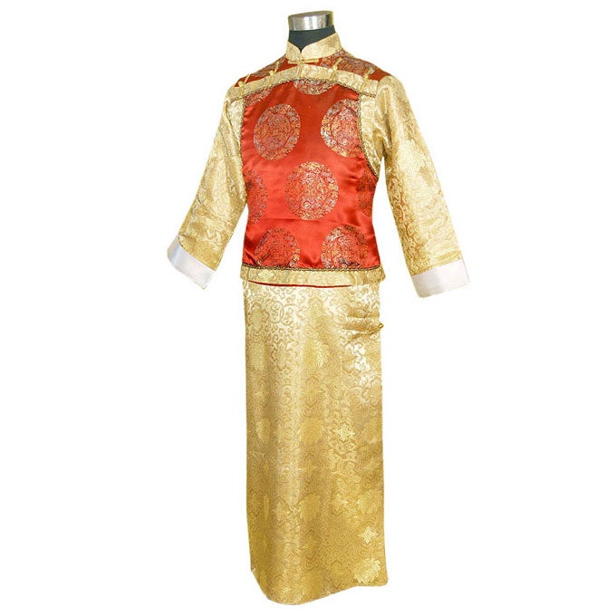 Auspicious Pattern Brocade Traditional Chinese Groom Suit