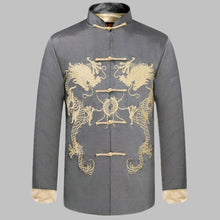 Load image into Gallery viewer, Chameleon Fabric Dargons Embroidery Chinese Jacket
