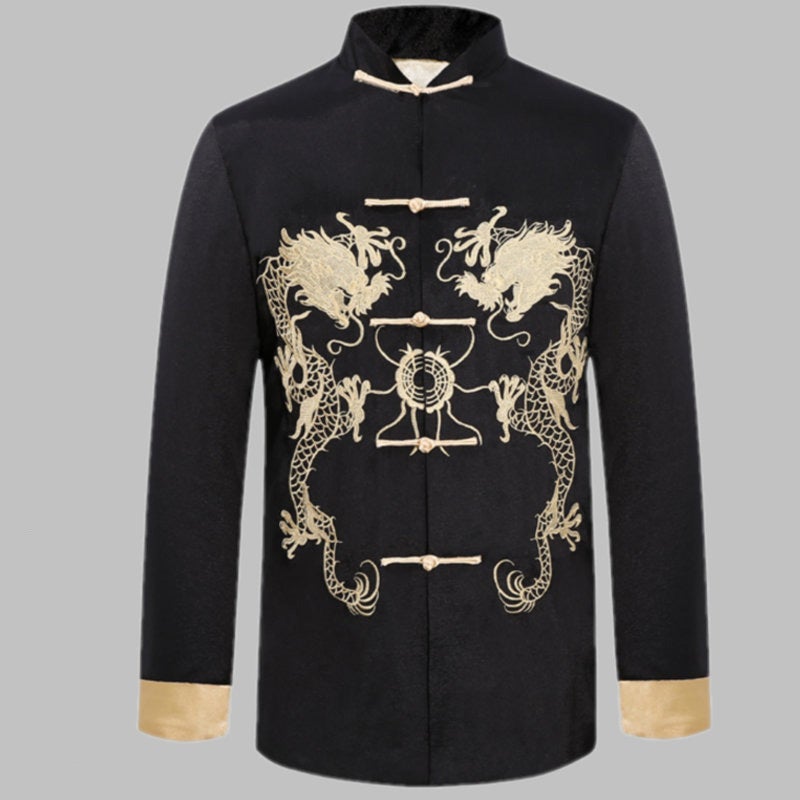 Chameleon Fabric Dargons Embroidery Chinese Jacket