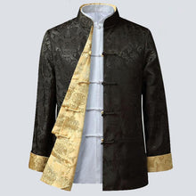 Muatkan imej ke dalam penonton Galeri, Reversible Silk Blend Auspicious Chinese Jacket
