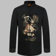 Muatkan imej ke dalam penonton Galeri, Chameleon Fabric Dargon Embroidery Chinese Jacket
