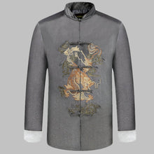 Muatkan imej ke dalam penonton Galeri, Chameleon Fabric Dargon Embroidery Chinese Jacket
