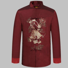 Muatkan imej ke dalam penonton Galeri, Chameleon Fabric Dargon Embroidery Chinese Jacket
