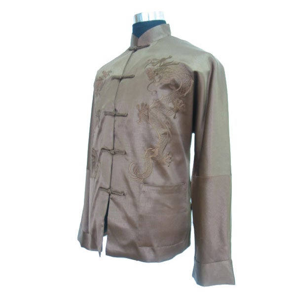 Mandarin Collar Dargon Embroidery Chinese Jacket