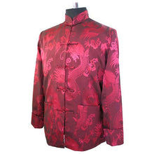 Muatkan imej ke dalam penonton Galeri, Silk Blend Dragons Pattern Chinese Jacket
