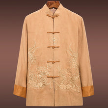 Load image into Gallery viewer, Dragon Embroidery Chamois Leather Chinese Jacket
