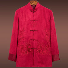 Load image into Gallery viewer, Dragon Embroidery Chamois Leather Chinese Jacket
