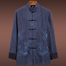 Load image into Gallery viewer, Dragon Embroidery Chamois Leather Chinese Jacket
