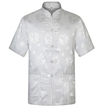 Muatkan imej ke dalam penonton Galeri, Short Sleeve Silk Blend Chinese Kung Fu Shirt
