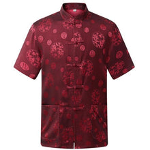 Muatkan imej ke dalam penonton Galeri, Short Sleeve Silk Blend Chinese Kung Fu Shirt
