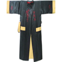 Muatkan imej ke dalam penonton Galeri, Reversible Dragon Embroidery Silk Blend Sleepwear Bathrobe
