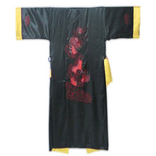 Muatkan imej ke dalam penonton Galeri, Reversible Dragon Embroidery Silk Blend Sleepwear Bathrobe
