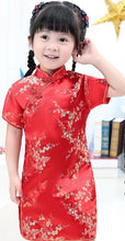 Muatkan imej ke dalam penonton Galeri, Floral Brocade Kid&#39;s Cheongsam Qipao Dress
