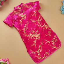 Muatkan imej ke dalam penonton Galeri, Floral Brocade Kid&#39;s Cheongsam Qipao Dress
