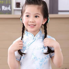 Load image into Gallery viewer, Floral Brocade Kid&#39;s Cheongsam Qipao Dress
