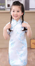 Muatkan imej ke dalam penonton Galeri, Floral Brocade Kid&#39;s Cheongsam Qipao Dress
