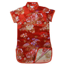 Muatkan imej ke dalam penonton Galeri, Floral Brocade Kid&#39;s Cheongsam Qipao Dress
