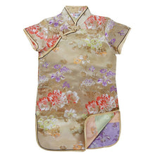 Muatkan imej ke dalam penonton Galeri, Floral Brocade Kid&#39;s Cheongsam Qipao Dress
