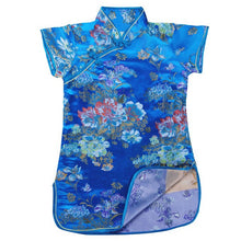 Muatkan imej ke dalam penonton Galeri, Floral Brocade Kid&#39;s Cheongsam Qipao Dress
