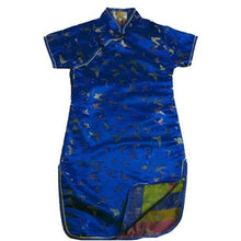 Muatkan imej ke dalam penonton Galeri, Butterfiles Pattern Brocade Kid&#39;s Cheongsam Qipao Dress
