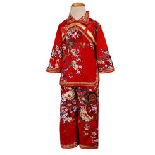 Muatkan imej ke dalam penonton Galeri, Traditional Cheongsam Top Floral Chinese Suit with Mandarin Sleeve
