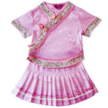 Muatkan imej ke dalam penonton Galeri, Brocade Kid&#39;s Chinese Style Dress with Decorative Border
