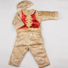 Load image into Gallery viewer, Traditional Chinese Franklin Style Brocade Kid&#39;s Wadded Suit
