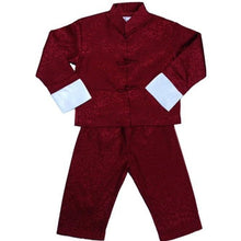 Muatkan imej ke dalam penonton Galeri, Dragons Pattern Silk Blend Kid&#39;s Kung Fu Suit
